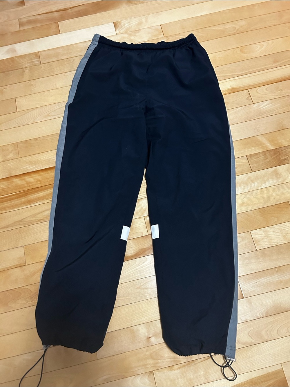 Reebok Black Joggers with Gray Side Panels